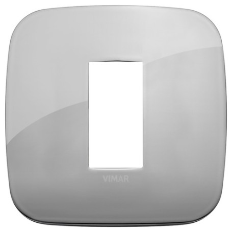 Placca Round 1M cromo scatola rotonda Vimar Arkè 19671.28 Placca Round 1M cromo scatola rotonda Vimar Arkè 19671.28