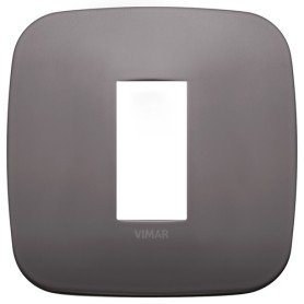 Placca Round 1M nichel dark scatola rotonda Vimar Arkè 19671.29