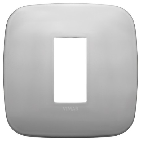 Placca Round 1M nichel matt scatola rotonda Vimar Arkè 19671.30