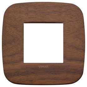 Placca Round 2M noce scatola rotonda Vimar Arkè 19672.51