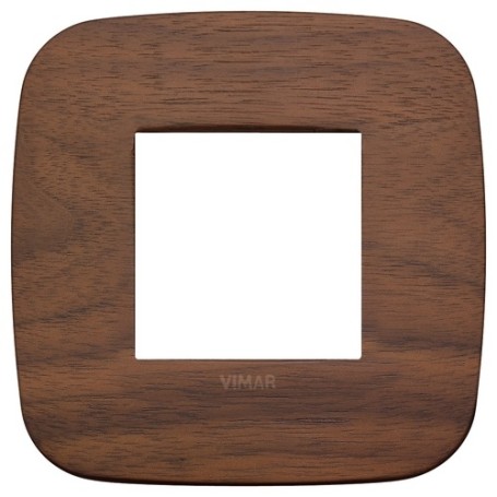 Placca Round 2M noce scatola rotonda Vimar Arkè 19672.51 Placca Round 2M noce scatola rotonda Vimar Arkè 19672.51