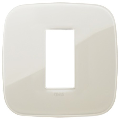 Placca Round 1M Reflex avorio scatola rotonda Vimar Arkè 19671.67 Placca Round 1M Reflex avorio scatola rotonda Vimar Arkè 19671.67