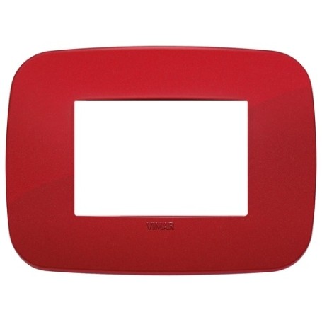 Placca Round 3M rosso Vimar Arkè 19683.85 Placca Round 3M rosso Vimar Arkè 19683.85