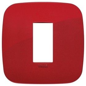 Placca Round 1M rosso scatola rotonda Vimar Arkè 19671.85