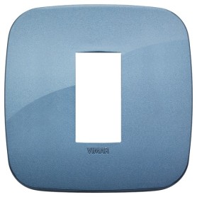 Placca Round 1M blu scatola rotonda Vimar Arkè 19671.86