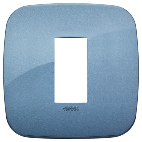 Placca Round 1M blu scatola rotonda Vimar Arkè 19671.86 Placca Round 1M blu scatola rotonda Vimar Arkè 19671.86