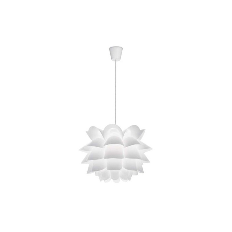 Lampadario con lampada a sospensione acrilico bianco 48cm art.5434B Illuminazione moderna ideale per stanzetta salone cucina