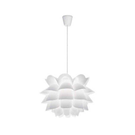 Lampadario con lampada a sospensione acrilico bianco 48cm art.5434B Illuminazione moderna ideale per stanzetta salone cucina