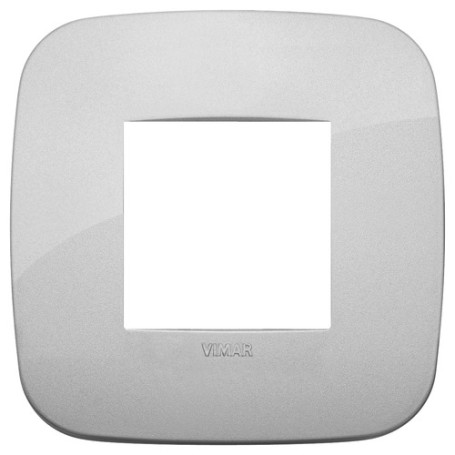 Placca Round 2M silver scatola rotonda Vimar Arkè 19672.89 Placca Round 2M silver scatola rotonda Vimar Arkè 19672.89