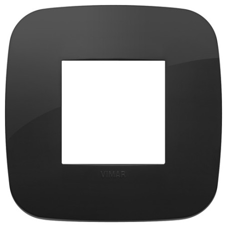 Placca Round 2M nero scatola rotonda Vimar Arkè 19671.81