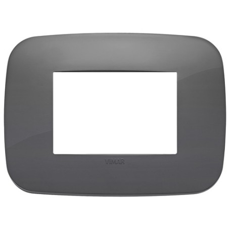 Placca Round 3M grigio Vimar Arkè 19683.82 Placca Round 3M grigio Vimar Arkè 19683.82