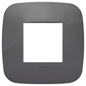 Placca Round 2M grigio scatola rotonda Vimar Arkè 19672.82