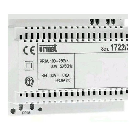 Alimentatore Urmet 1722/21 2 fili videocitofono Alimentatore Urmet 1722/21 2 fili videocitofono