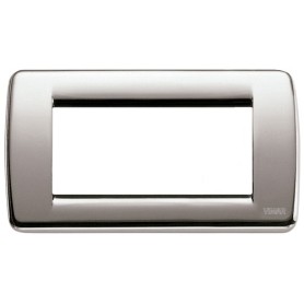 Placca Rondò 4M nichel spazzolato Vimar Idea 16754.34
