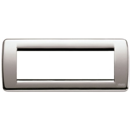 Placca Rondò 6M nichel spazzolato Vimar Idea 16756.34 Placca Rondò 6M nichel spazzolato Vimar Idea 16756.34
