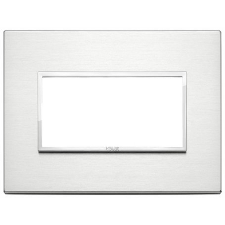 Placca 4M alluminio brillante Vimar Eikon Evo 21654.01