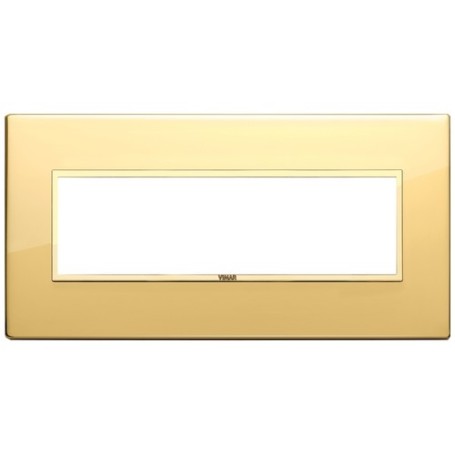 Placca 7M oro totale lucido Vimar Eikon Evo 21657.G09 Placca 7M oro totale lucido Vimar Eikon Evo 21657.G09