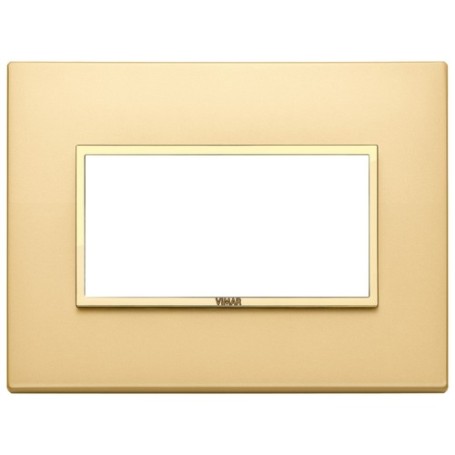 Placca 4M oro totale satinato Vimar Eikon Evo 21654.G10 Placca 4M oro totale satinato Vimar Eikon Evo 21654.G10