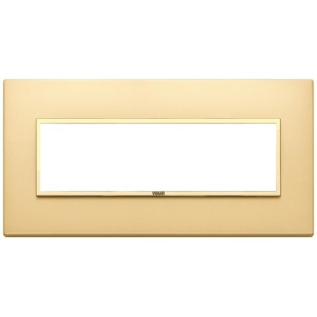 Placca 7M oro totale satinato Vimar Eikon Evo 21657.G10 Placca 7M oro totale satinato Vimar Eikon Evo 21657.G10