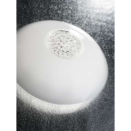 lampada da soffitto da parete vetro e cristalli art.6584BLN Illuminazione moderna ideale per salone e cucina