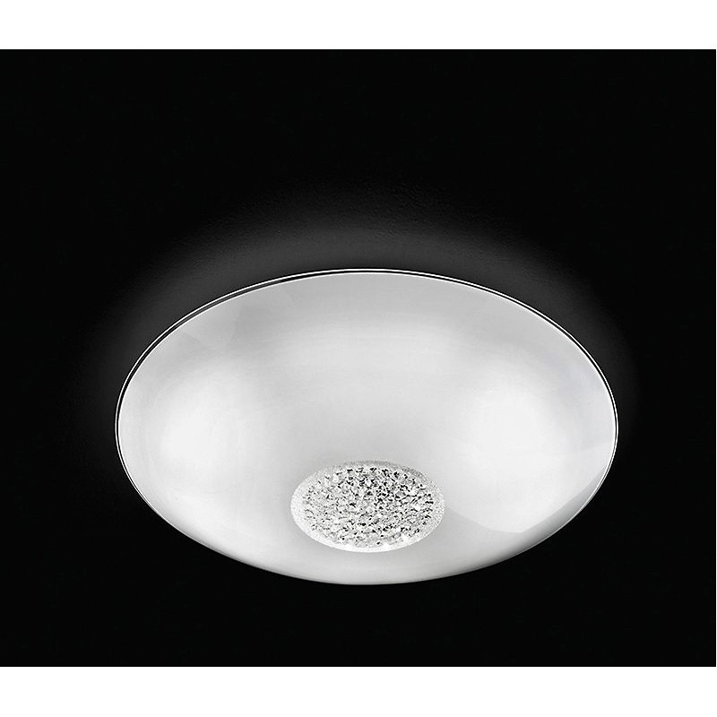 lampada da soffitto da parete vetro e cristalli art.6584BLN Illuminazione moderna ideale per salone e cucina