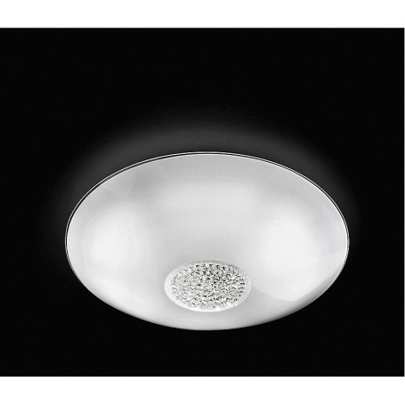 lampada da soffitto da parete vetro e cristalli art.6584BLN Illuminazione moderna ideale per salone e cucina