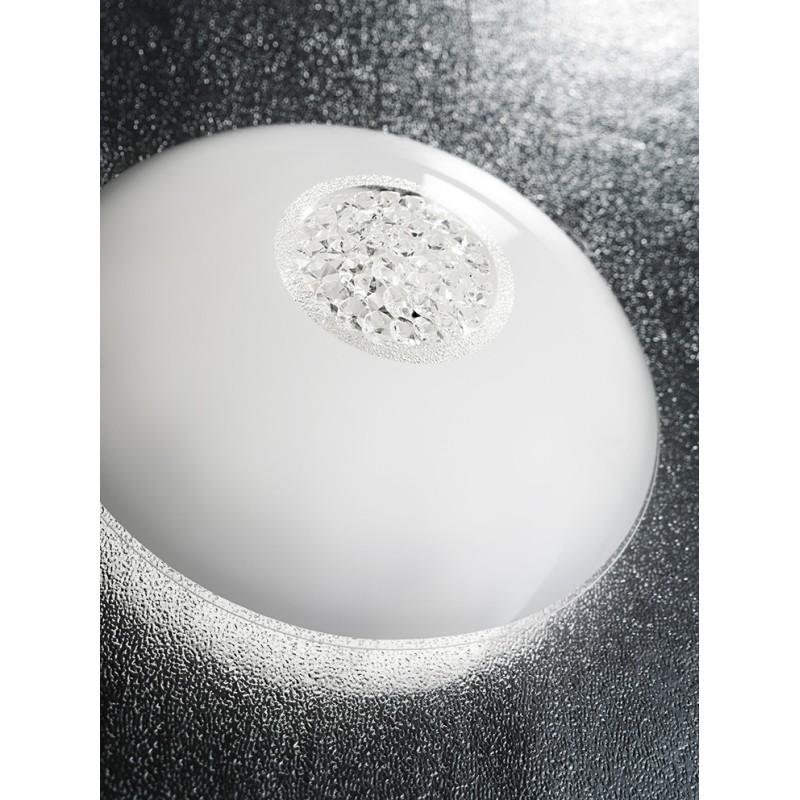 lampada da soffitto da parete vetro e cristalli art.6582BLN Illuminazione moderna ideale per salone e cucina