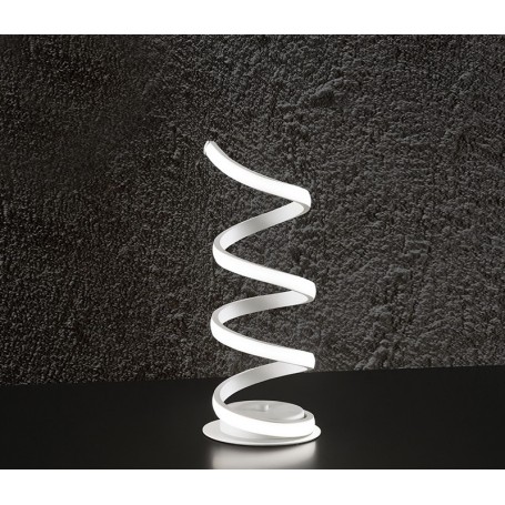 lampada da tavolo in metallo verniciato bianco D15cm art.6393b lc Illuminazione moderna per salone cucina