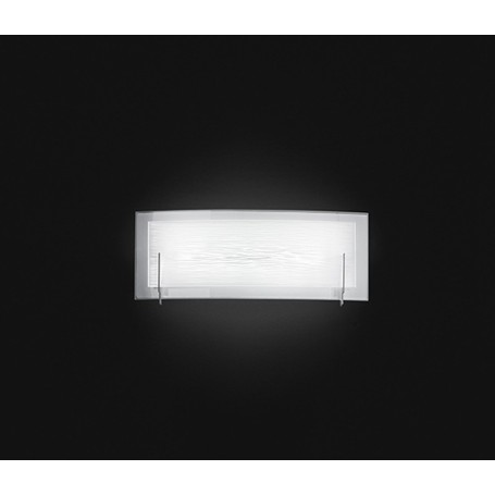 Applique vetro bianco satinato 32cm art.6484BLN illuminazione moderna contemporanea ideale per salone camera da letto