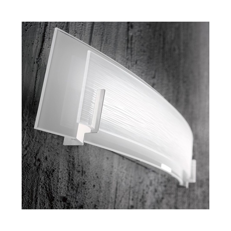 Applique vetro bianco satinato 46cm art.6486BLN illuminazione moderna contemporanea ideale per salone camera da letto