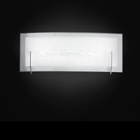 Applique vetro bianco satinato 46cm art.6486BLN illuminazione moderna contemporanea ideale per salone camera da letto