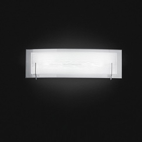 Applique vetro bianco satinato 60cm art.6488LN illuminazione moderna contemporanea ideale per salone camera da letto