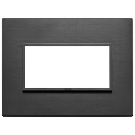 Placca 4M nero totale Vimar Eikon Evo 21654.18