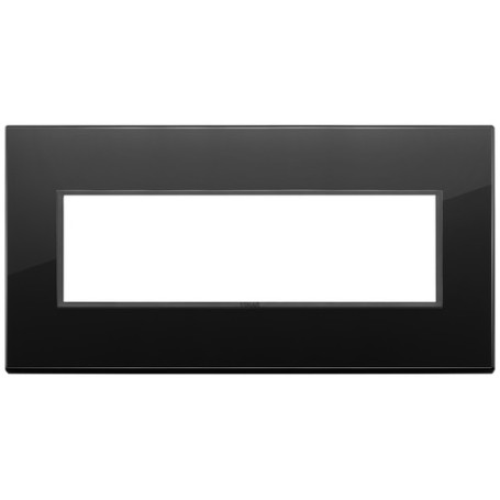 Placca 7M nero totale diamante Vimar Eikon Evo 21657.88 Placca 7M nero totale diamante Vimar Eikon Evo 21657.88