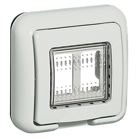 Supporto stagno 2P Idrobox grigio per Matix Bticino 25602 Supporto stagno 2P Idrobox grigio per Matix Bticino 25602