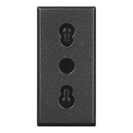 Presa bipasso 2P+T 10/16A nero Bticino Axolute HS4180 Presa bipasso 2P+T 10/16A nero Bticino Axolute HS4180