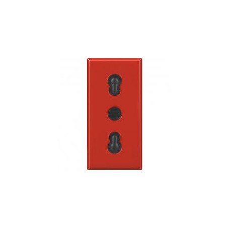Presa bipasso 2P+T 10/16A rossa Bticino Axolute H4180R Presa bipasso 2P+T 10/16A rossa Bticino Axolute H4180R