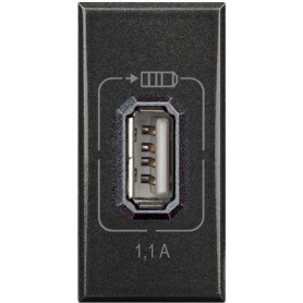 USB charger 1,1A nero Bticino Axolute HS4285C1