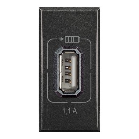 USB charger 1,1A nero Bticino Axolute HS4285C1 USB charger 1,1A nero Bticino Axolute HS4285C1