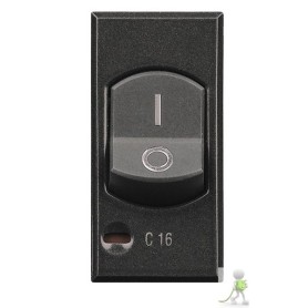 Magnetotermico 1P+N 16A 3kA nero Bticino Axolute HS4301/16