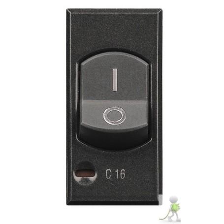 Magnetotermico 1P+N 16A 3kA nero Bticino Axolute HS4301/16 Magnetotermico 1P+N 16A 3kA nero Bticino Axolute HS4301/16