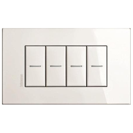 Placca 4M personalizzabile Bticino Axolute Air HW4804AW Placca 4M personalizzabile Bticino Axolute Air HW4804AW