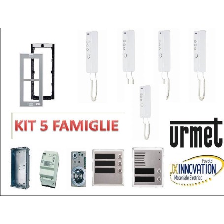 Kit citofonico urmet 5 famiglie Kit citofonico urmet 5 famiglie
