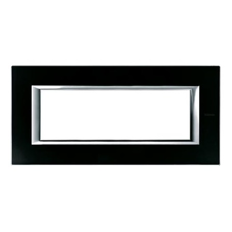 Placca Classic 6M vetro nero notte Bticino Axolute HA4806VNN Placca Classic 6M vetro nero notte Bticino Axolute HA4806VNN