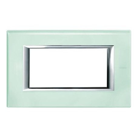 Placca Classic 4M vetro Kristall Bticino Axolute HA4804VKA Placca Classic 4M vetro Kristall Bticino Axolute HA4804VKA