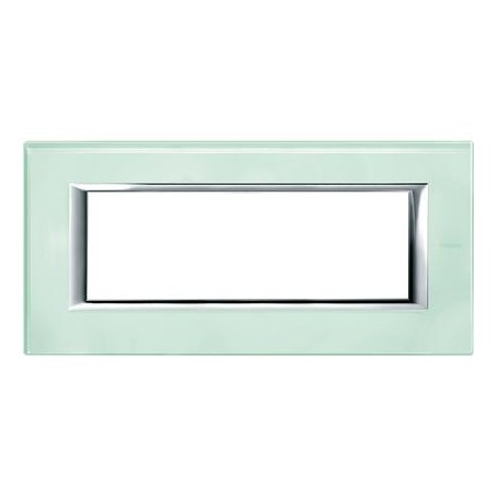 Placca Classic 6M vetro Kristall Bticino Axolute HA4806VKA Placca Classic 6M vetro Kristall Bticino Axolute HA4806VKA