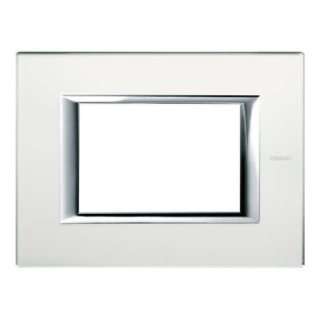 Placca Classic 3M specchio acidato Bticino Axolute HA4803VSA Placca Classic 3M specchio acidato Bticino Axolute HA4803VSA