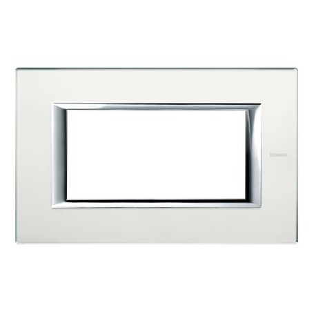 Placca Classic 4M specchio acidato Bticino Axolute HA4804VSA Placca Classic 4M specchio acidato Bticino Axolute HA4804VSA