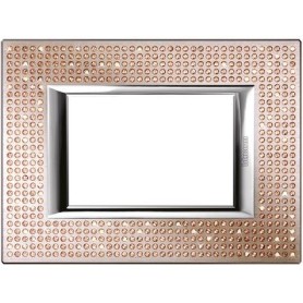 Placca Classic Cristalli 3M Light Peach Bticino Axolute HA4803SWL