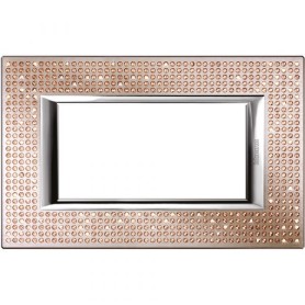 Placca Classic Cristalli 4M Light Peach Bticino Axolute HA4804SWL